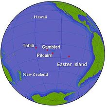 pacifique Ocean Pitcairn Ile